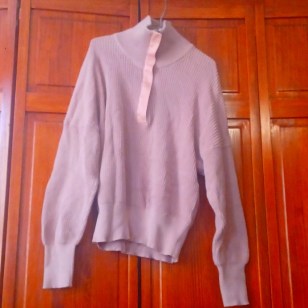 Knit oversized turtleneck sweater